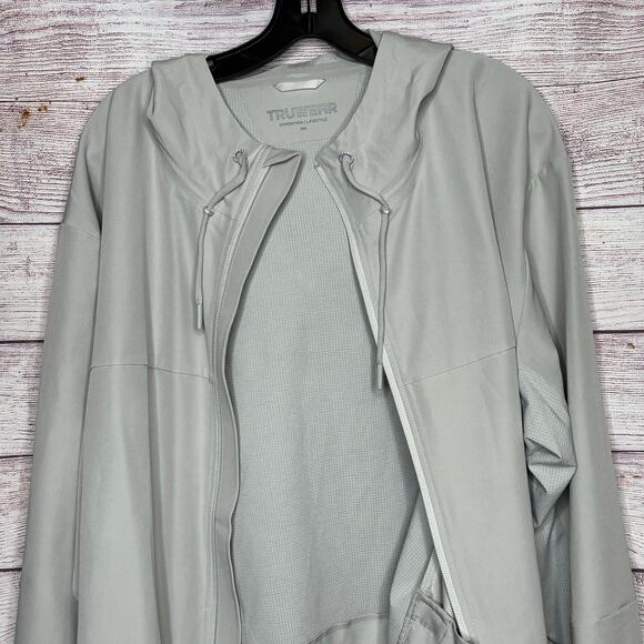 Truwear Full Zip Breathable Active Gray Stretch Moisture Wick Jacket 2XL New - Picture 6 of 13